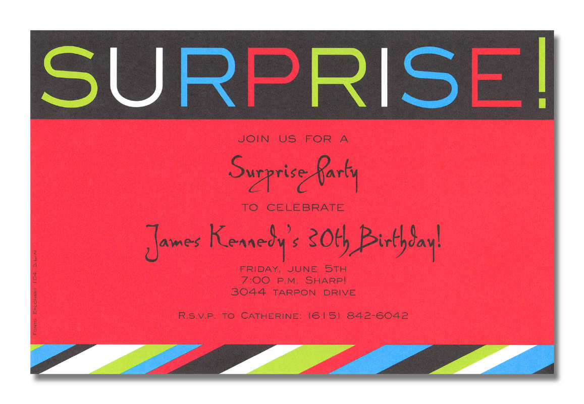 Surprise Birthday Party Invitations Wording Ideas â Bagvania Free
